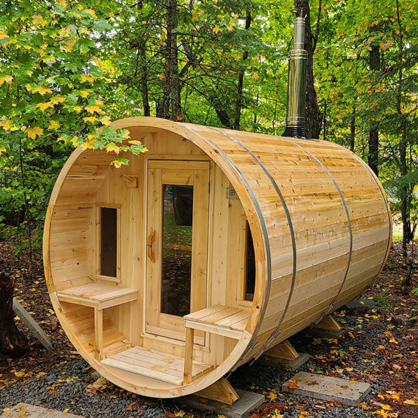 Canadian Timber Tranquility Barrel Sauna - LeisureCraft