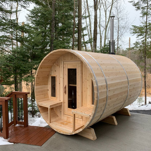 Canadian Timber Tranquility Barrel Sauna - LeisureCraft