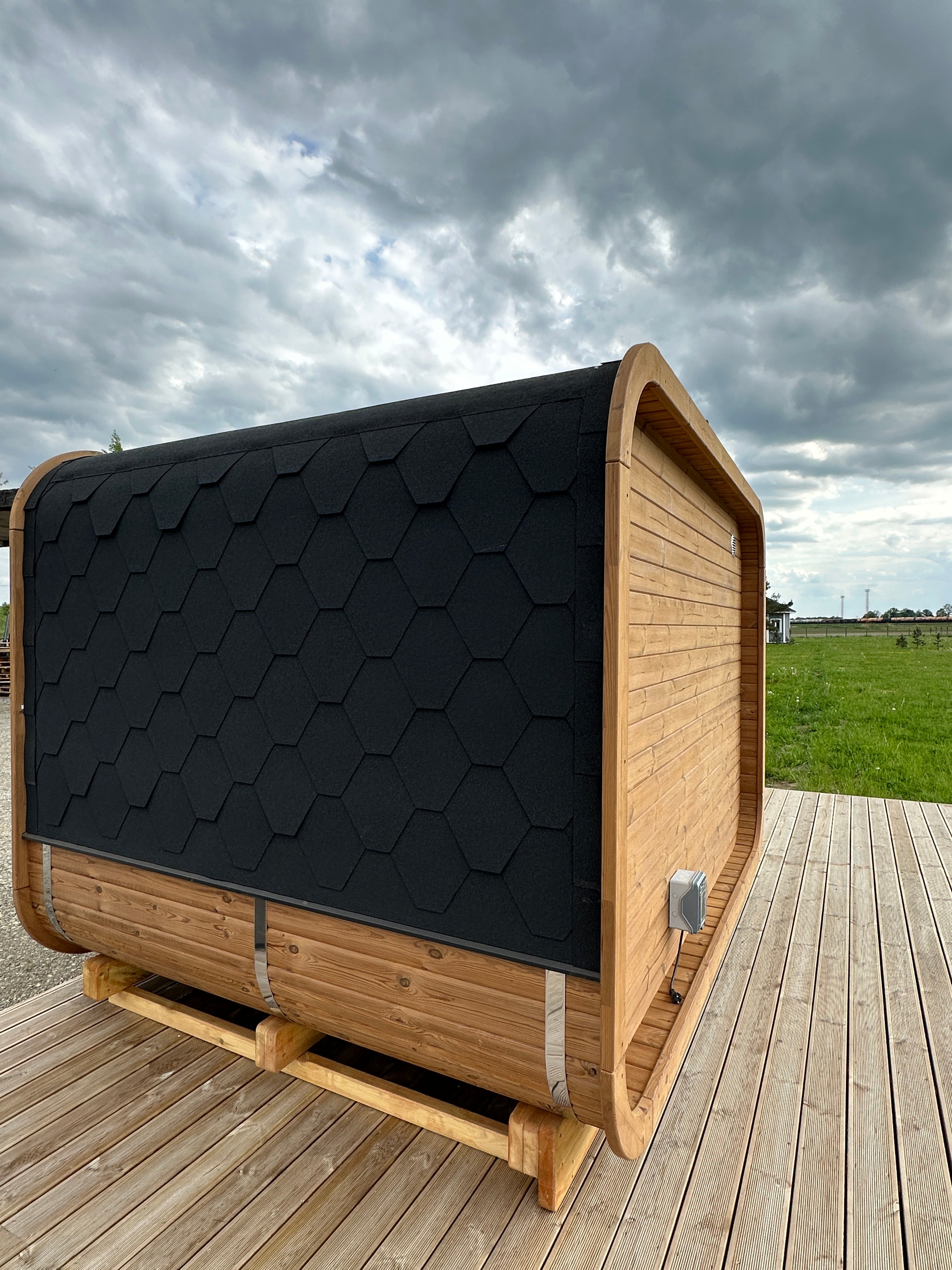 RecoSauna Comfort Square Sauna 3.0 x 2.3 m - Thermowood