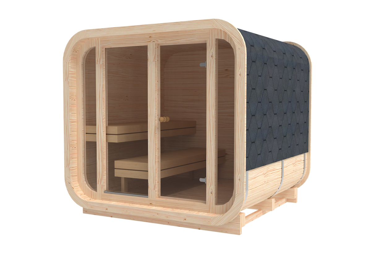 RecoSauna Sisu Square Sauna 2.3 x 2.3 m - Nordic Pine