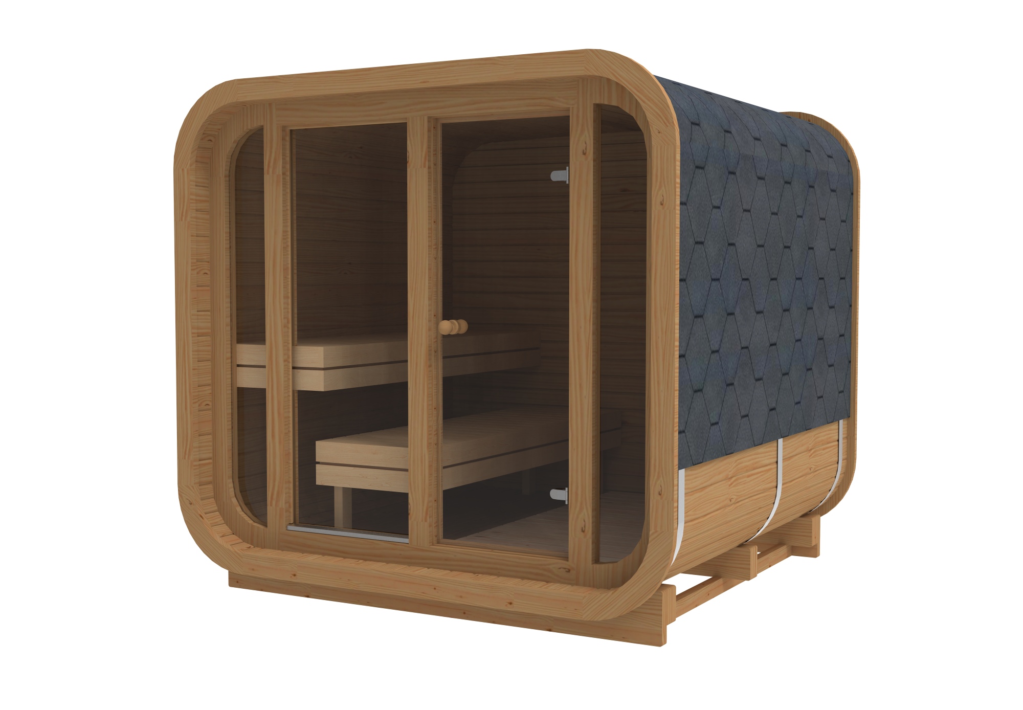 RecoSauna Sisu Square Sauna 2.3 x 2.3 m - Thermowood