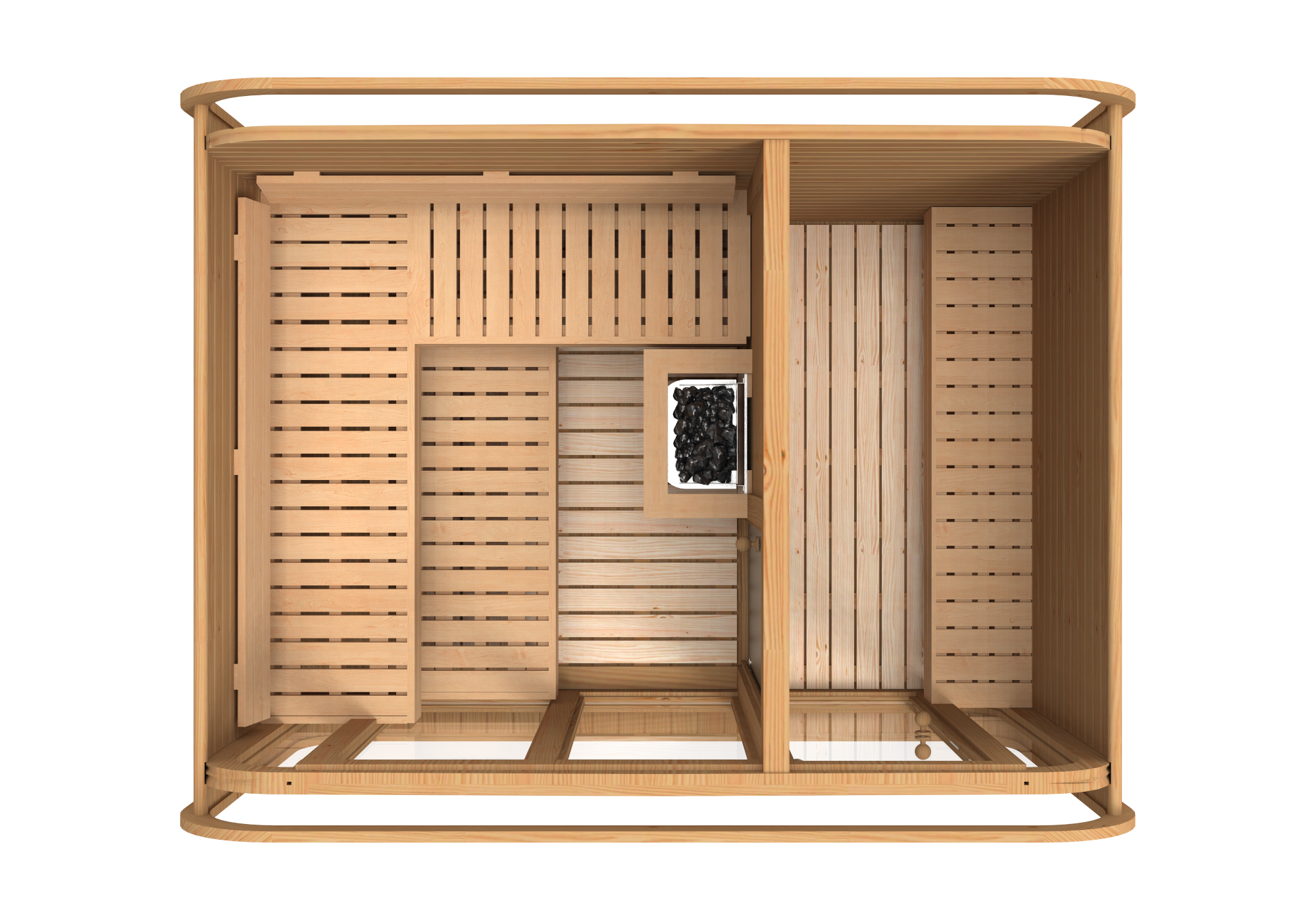 RecoSauna Comfort Square Sauna 3.0 x 2.3 m - Thermowood