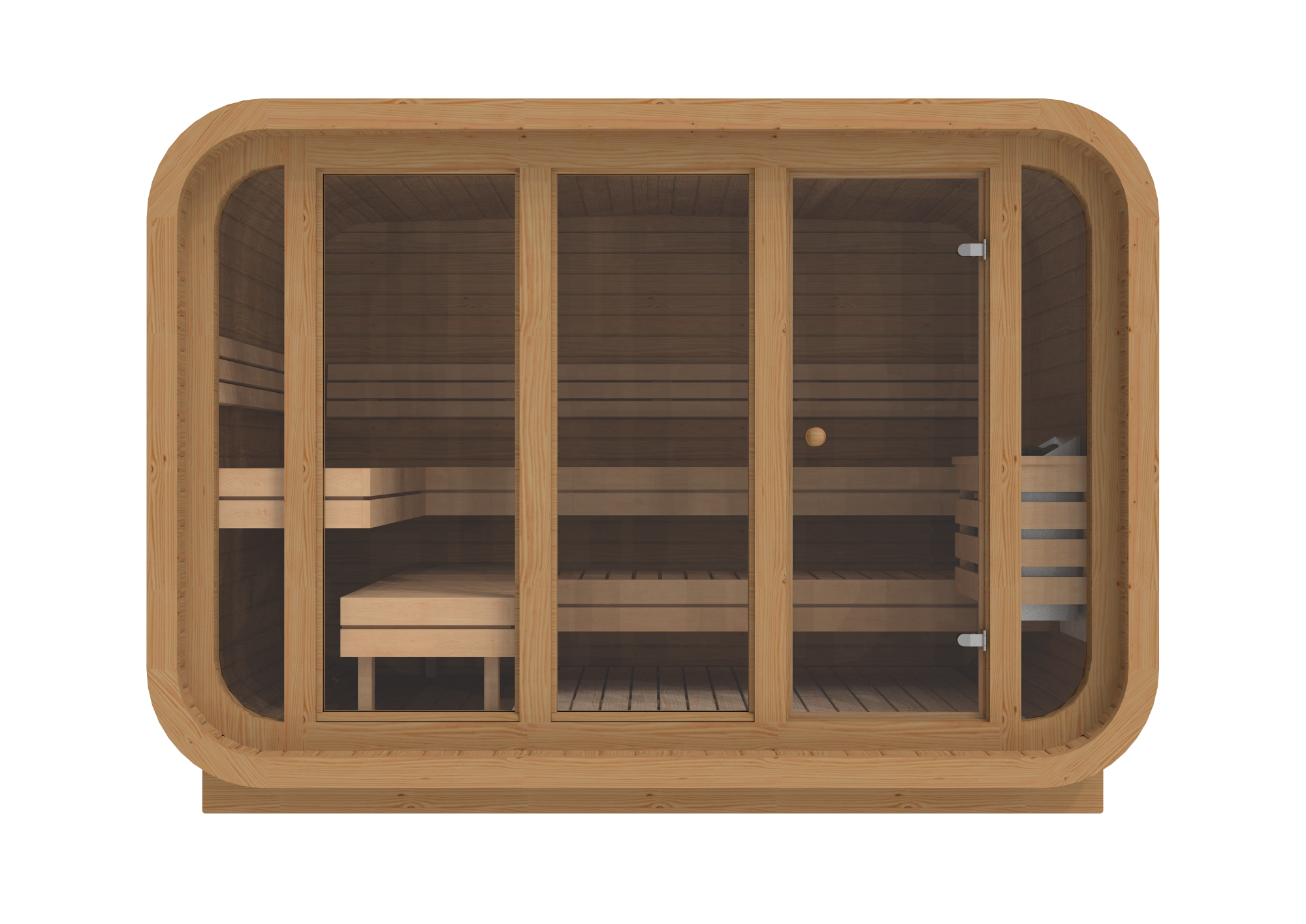 RecoSauna Sisu Square Sauna 3.0 x 2.3 m - Thermowood