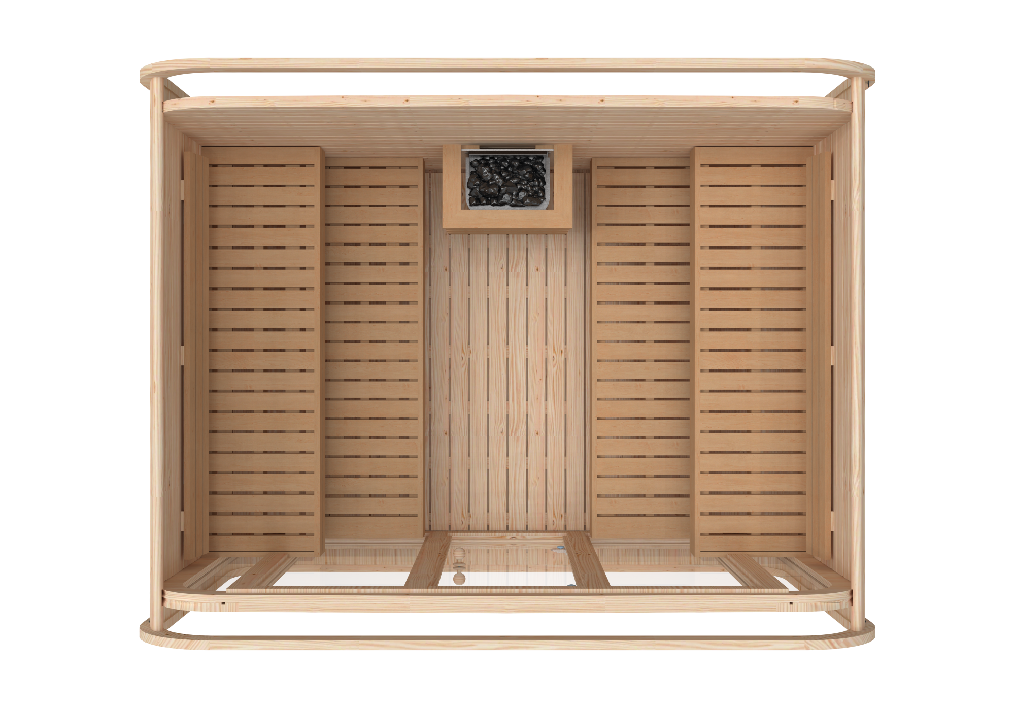 RecoSauna Sisu Square Sauna 3.0 x 2.3 m - Nordic Pine