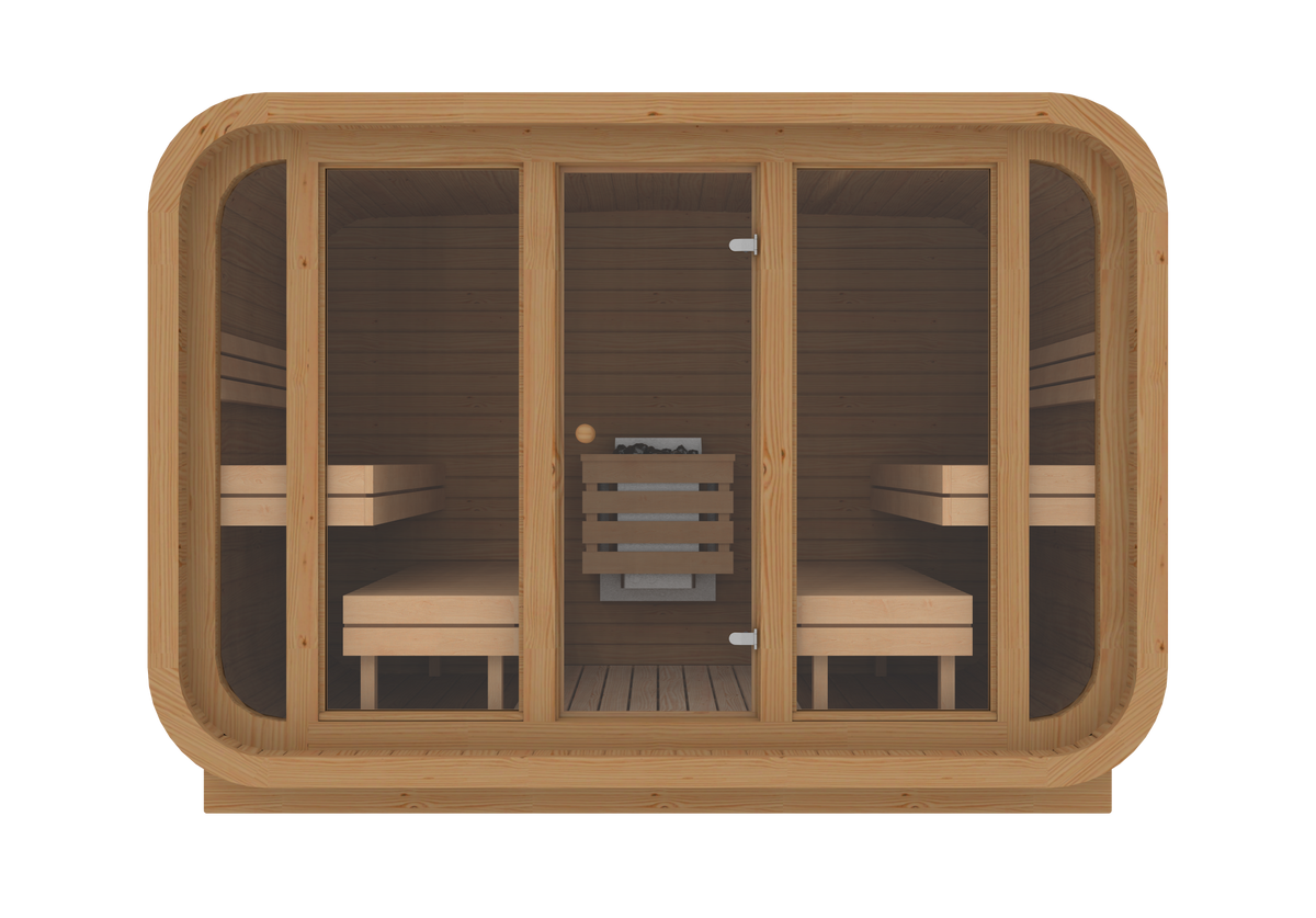 RecoSauna Sisu Square Sauna 3.0 x 2.3 m - Thermowood