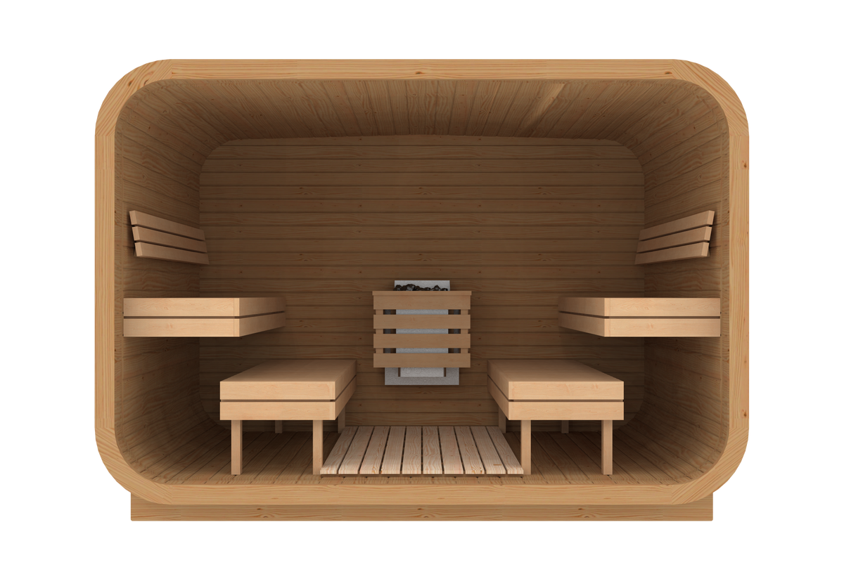 RecoSauna Sisu Square Sauna 3.0 x 2.3 m - Thermowood
