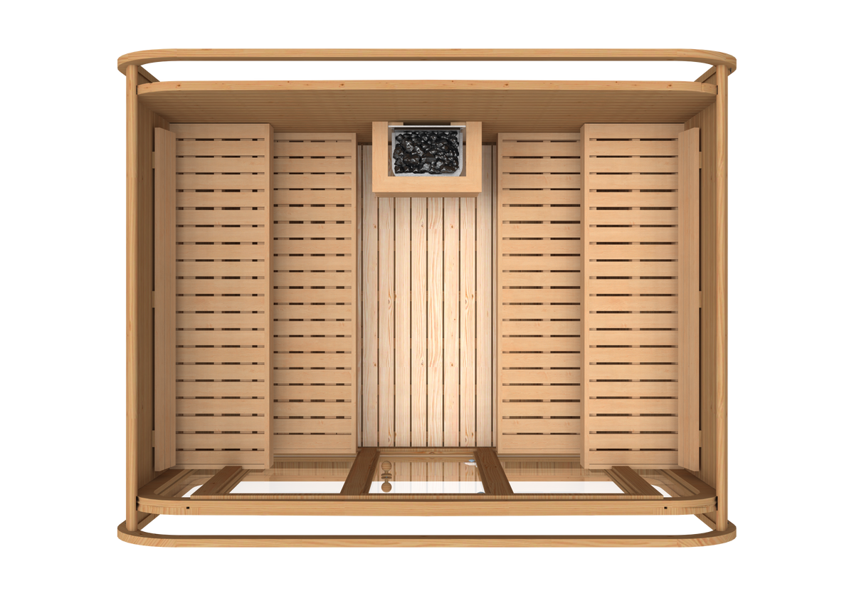 RecoSauna Sisu Square Sauna 3.0 x 2.3 m - Thermowood