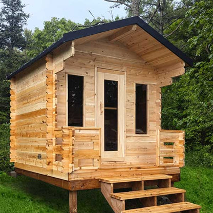 Canadian Timber Georgian Cabin Sauna with Porch - LeisureCraft