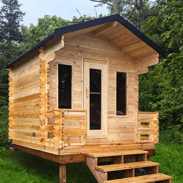 Canadian Timber Georgian Cabin Sauna with Porch - LeisureCraft