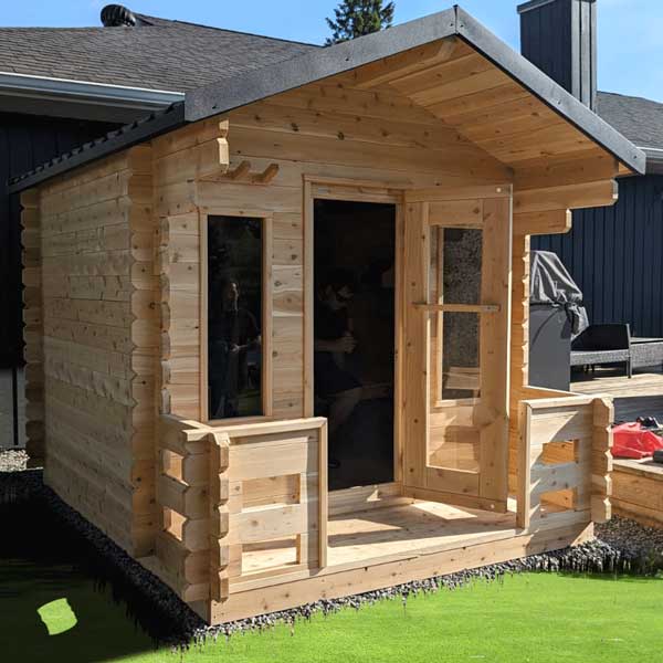 Canadian Timber Georgian Cabin Sauna with Porch - LeisureCraft
