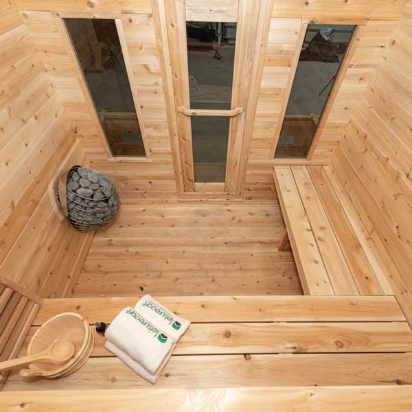 Canadian Timber Georgian Cabin Sauna with Porch - LeisureCraft