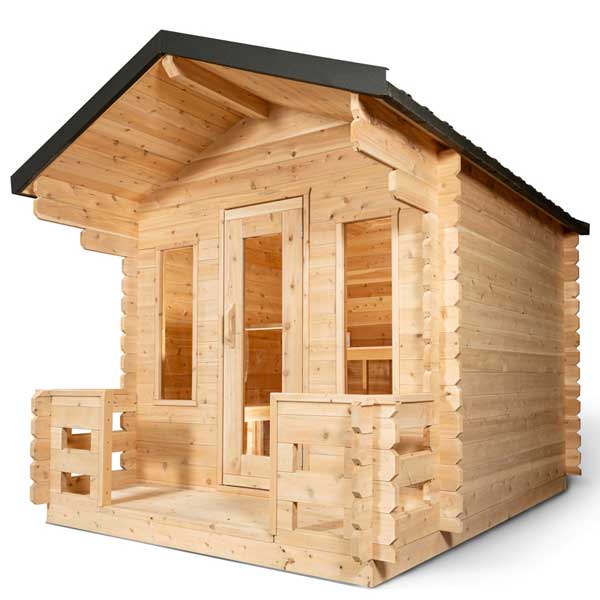 Canadian Timber Georgian Cabin Sauna with Porch - LeisureCraft