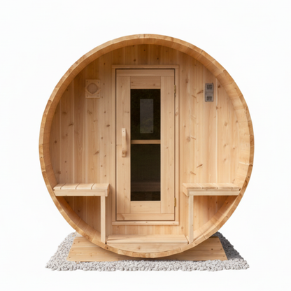 Canadian Timber Serenity Barrel Sauna - LeisureCraft