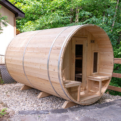 Canadian Timber Tranquility Barrel Sauna - LeisureCraft