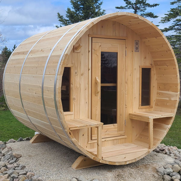 Canadian Timber Tranquility Barrel Sauna - LeisureCraft