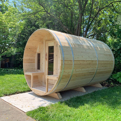 Canadian Timber Tranquility Barrel Sauna - LeisureCraft