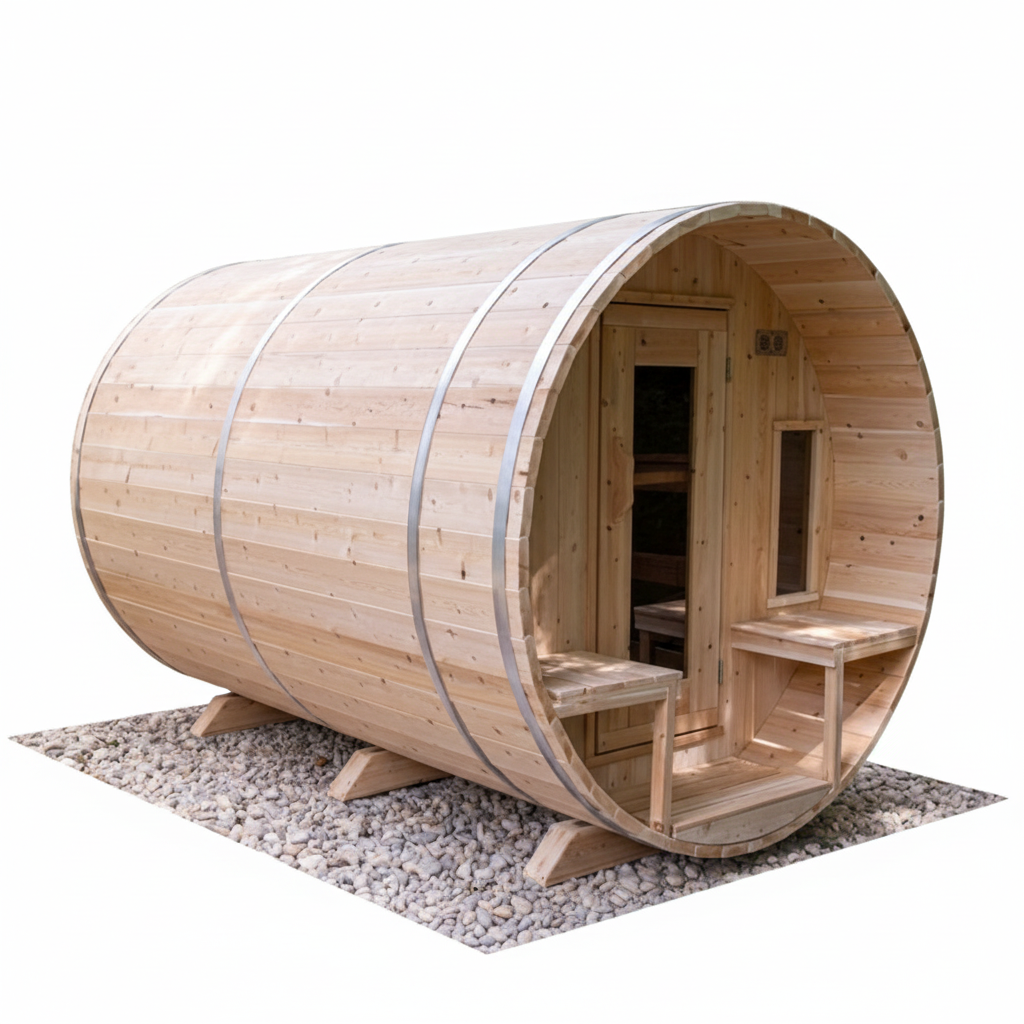 Canadian Timber Tranquility Barrel Sauna - LeisureCraft