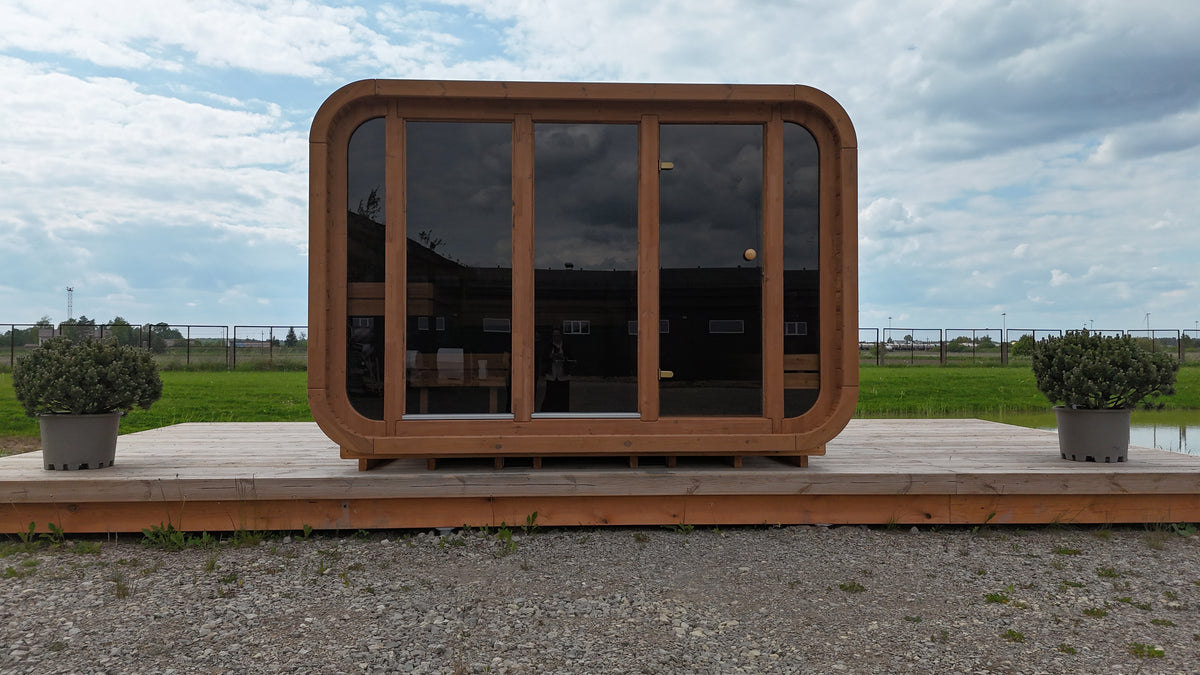 RecoSauna Comfort Square Sauna 3.0 x 2.3 m - Thermowood
