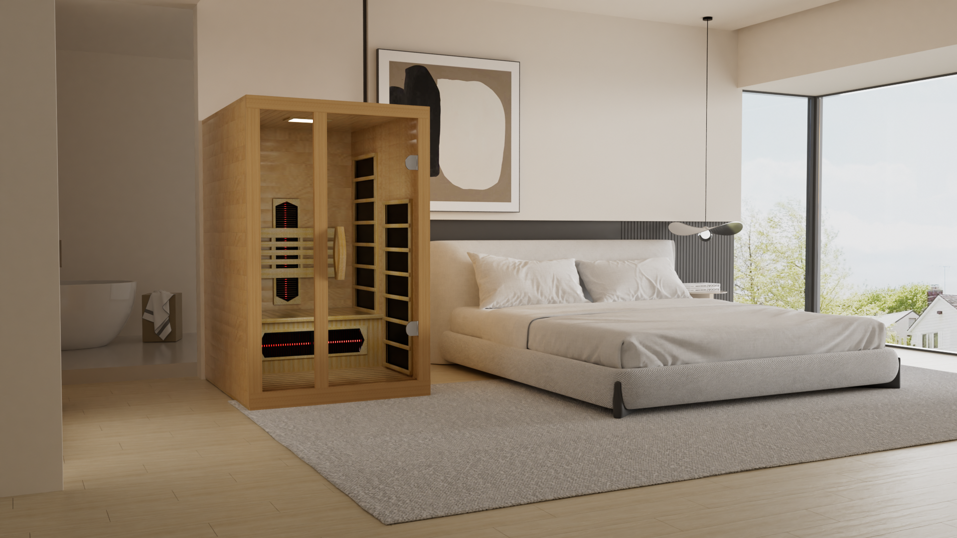***New 2026 Model*** Dynamic Gracia 1-2-Person Full Spectrum Near Zero EMF FAR IR Sauna (DYN-6119-03 FS)
