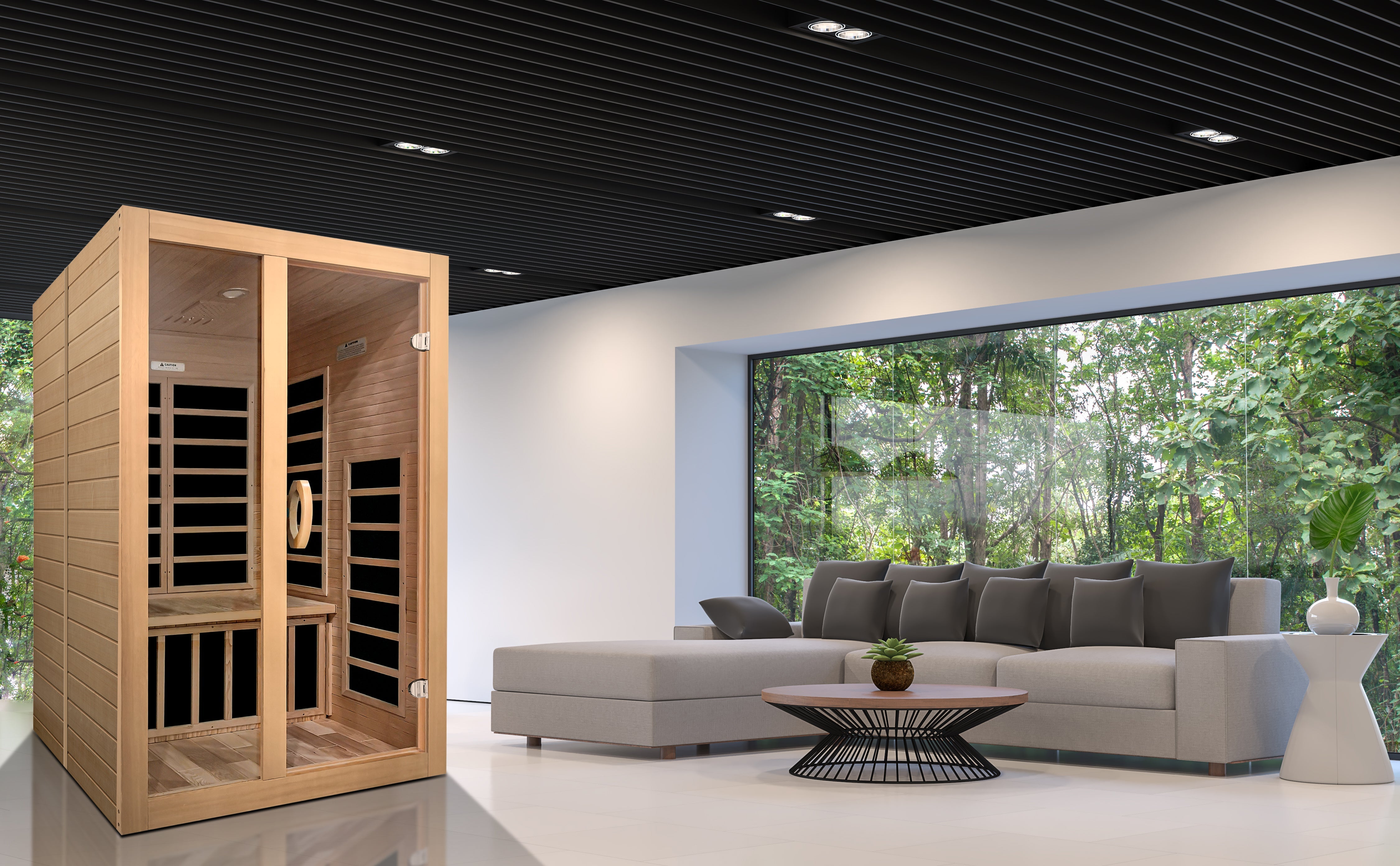 Dynamic "Santiago" 2 Person Low EMF FAR IR Sauna (DYN-6209-01)