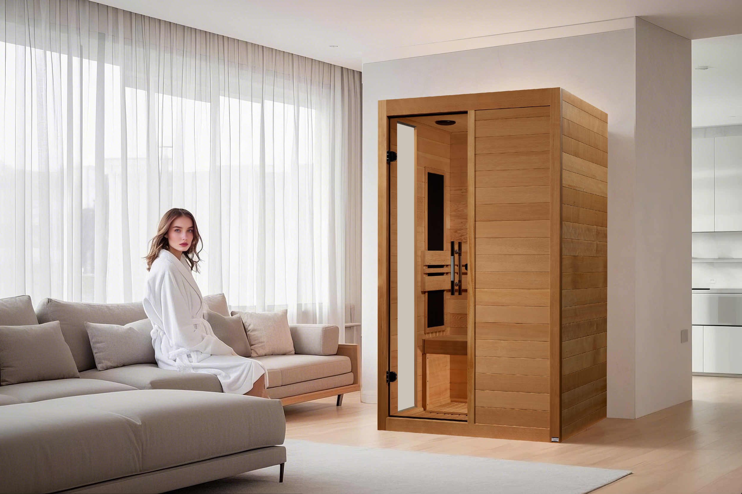 ***New 2026 Model*** Dynamic "Lucca" 2 Person Ultra Low EMF FAR IR Sauna (DYN-6215-05 Elite)