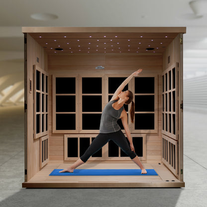 2025 Golden Designs "Catalonia" 8 Person Near Zero EMF FAR IR Sauna (GDI-6880-02 Elite)
