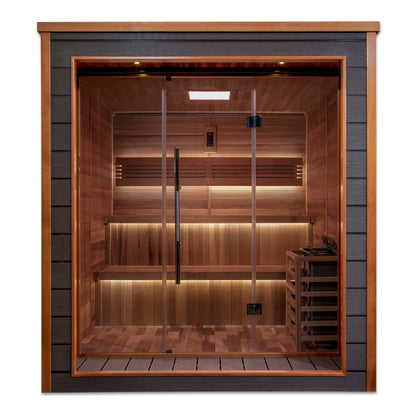 Golden Designs "Bergen" 6 Person Outdoor-Indoor Traditional Sauna (GDI-8206-01)