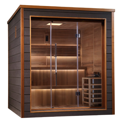 Golden Designs "Bergen" 6 Person Outdoor-Indoor Traditional Sauna (GDI-8206-01)