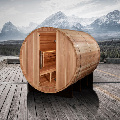 Golden Designs "Klosters" 6 Person Barrel Traditional Sauna (GDI-B006-01)