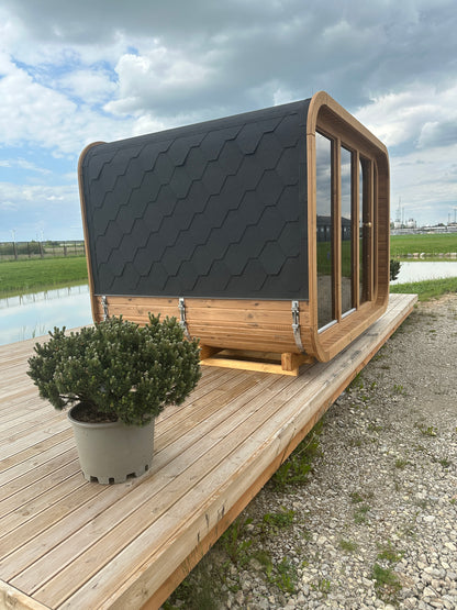 RecoSauna Comfort Square Sauna 3.0 x 2.3 m - Thermowood