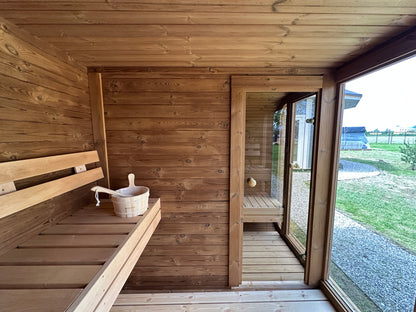 RecoSauna Comfort Square Sauna 3.0 x 2.3 m - Thermowood