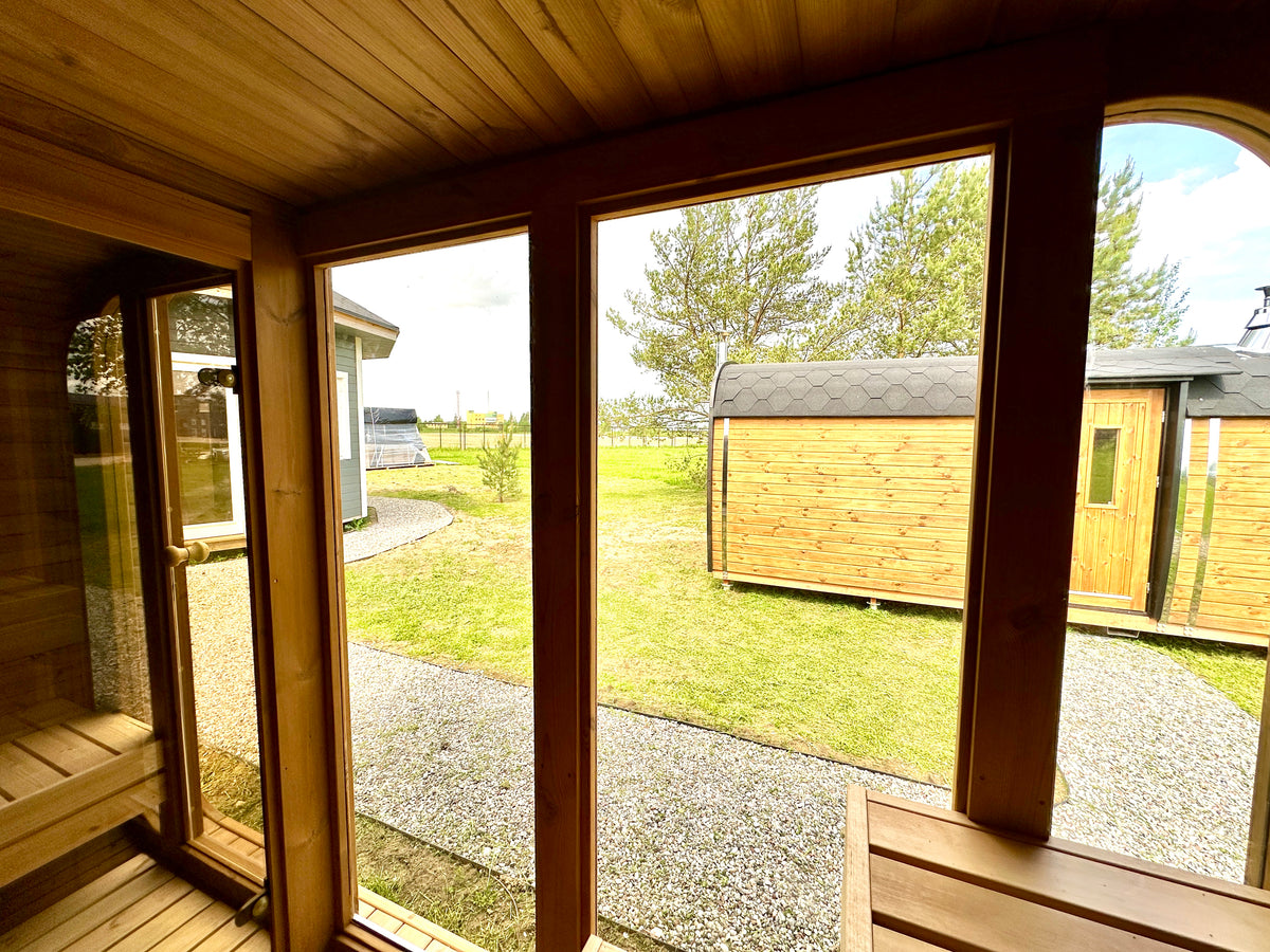 RecoSauna Comfort Square Sauna 3.0 x 2.3 m - Thermowood