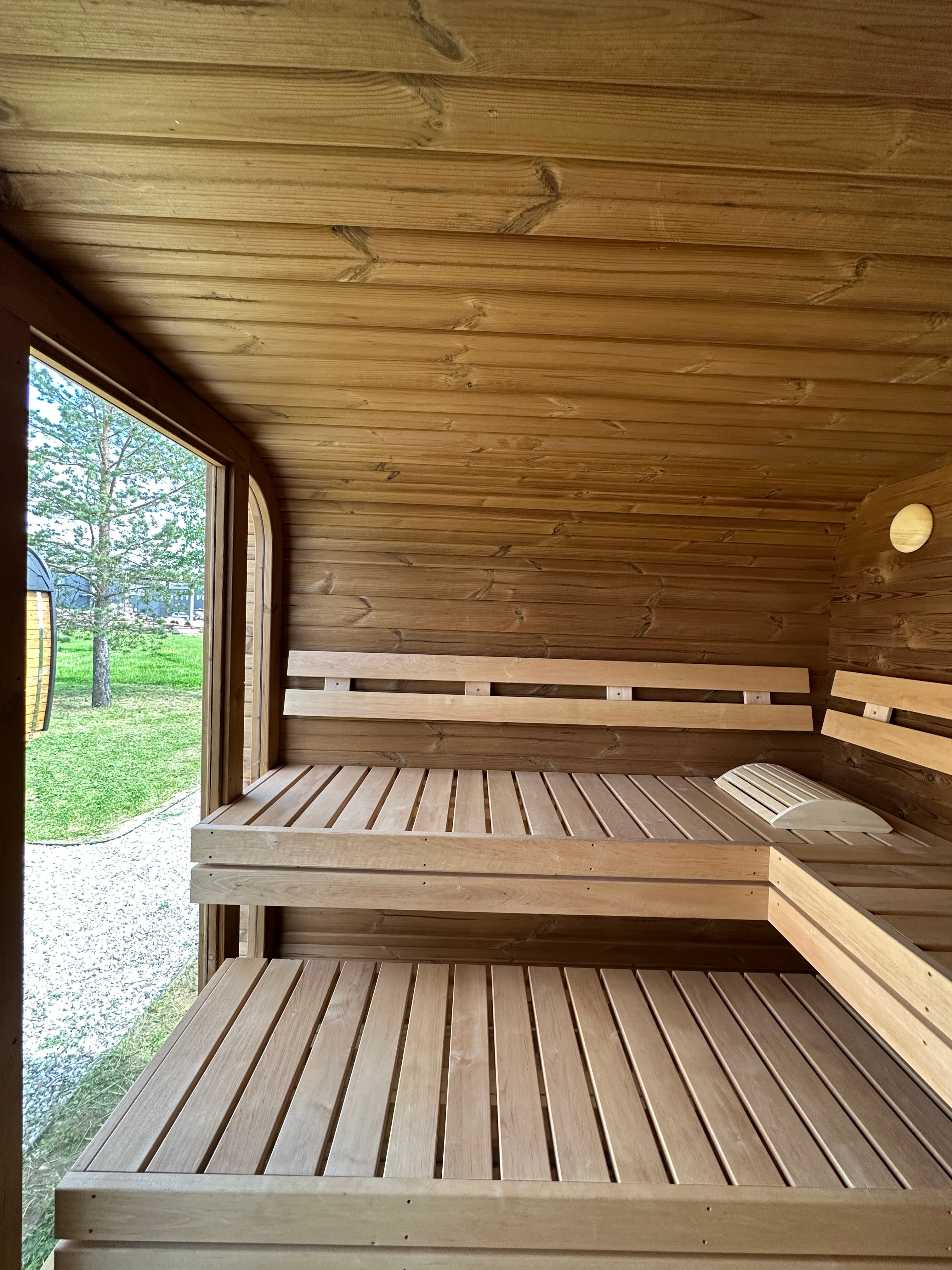 RecoSauna Comfort Square Sauna 3.0 x 2.3 m - Thermowood