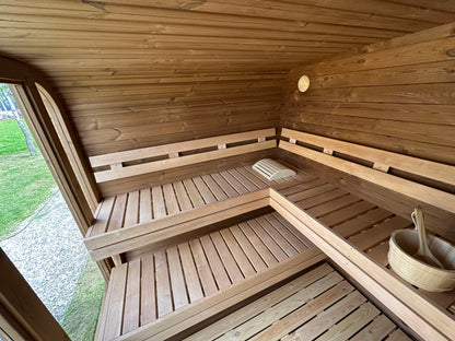 RecoSauna Comfort Square Sauna 3.0 x 2.3 m - Thermowood