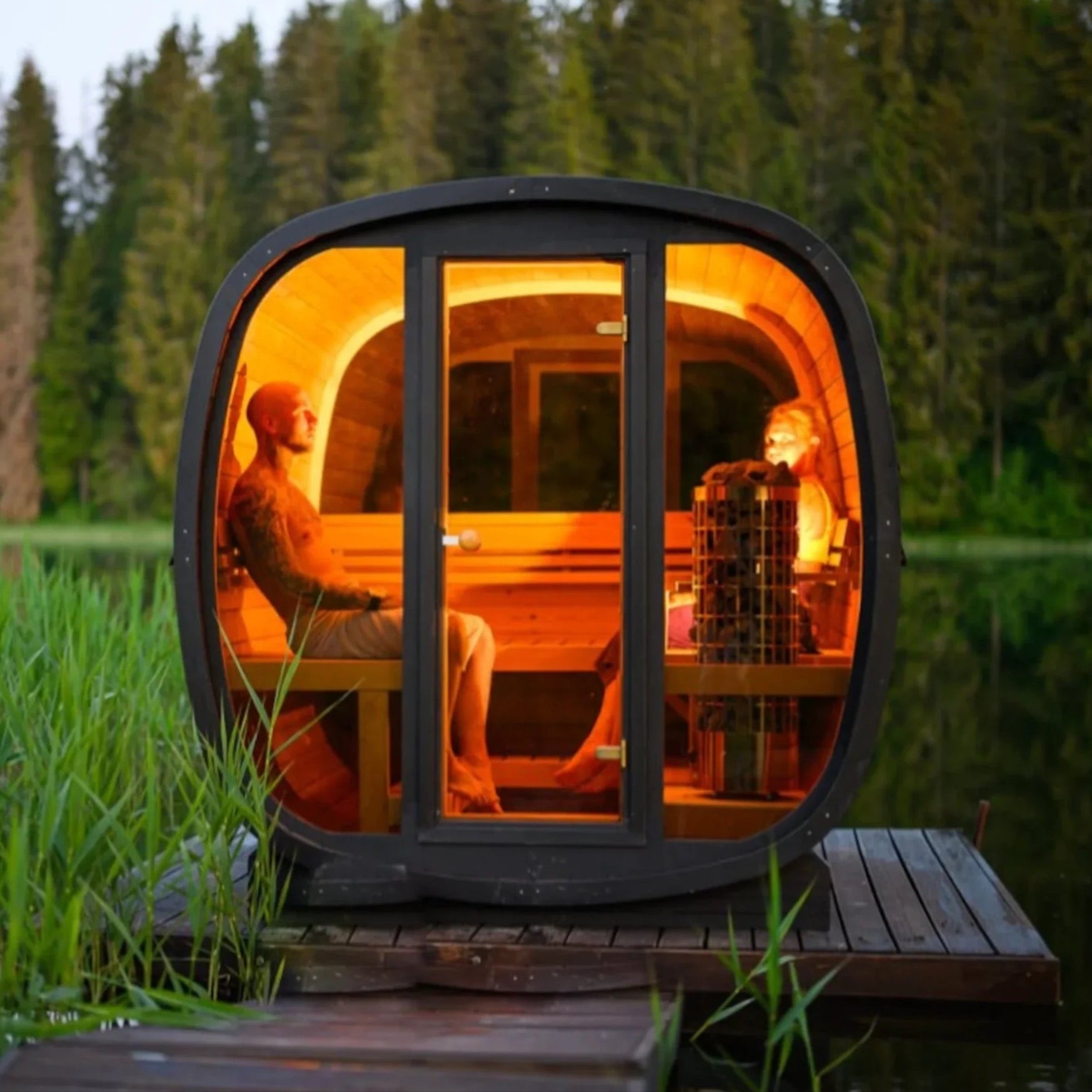 Auris Two Luxury Outdoor Cedar Sauna - Orivon Wellness