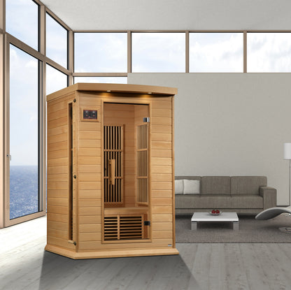 Maxxus 2 Person Near Zero EMF FAR IR Sauna (MX-K206-01-ZF HEM)