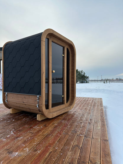 RecoSauna Mini Square Sauna - Nordic Pine