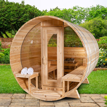 Canadian Timber Serenity MP Barrel Sauna - LeisureCraft