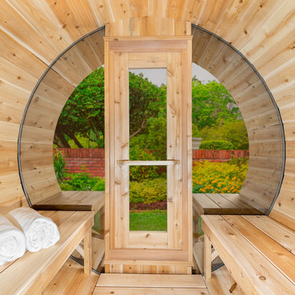 Canadian Timber Serenity MP Barrel Sauna - LeisureCraft