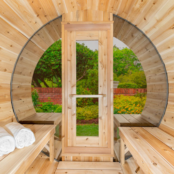 Canadian Timber Serenity MP Barrel Sauna - LeisureCraft
