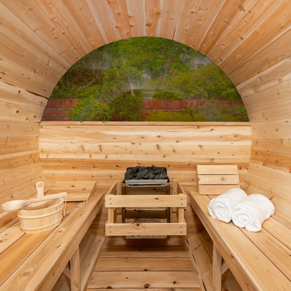 Canadian Timber Serenity MP Barrel Sauna - LeisureCraft