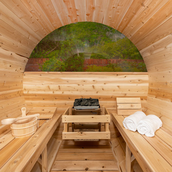 Canadian Timber Serenity MP Barrel Sauna - LeisureCraft