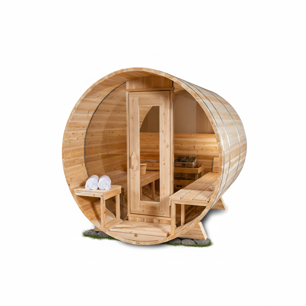 Canadian Timber Serenity MP Barrel Sauna - LeisureCraft