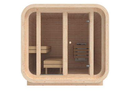 RecoSauna Sisu Square Sauna 2.3 x 2.3 m - Nordic Pine