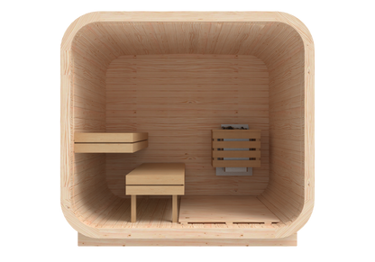 RecoSauna Sisu Square Sauna 2.3 x 2.3 m - Nordic Pine