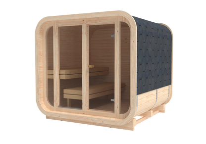 RecoSauna Sisu Square Sauna 2.3 x 2.3 m - Nordic Pine
