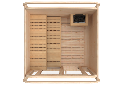 RecoSauna Sisu Square Sauna 2.3 x 2.3 m - Nordic Pine