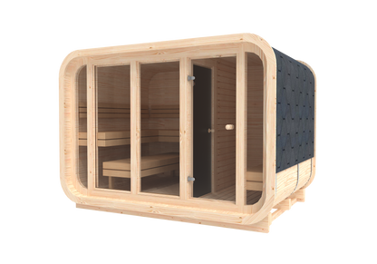 RecoSauna Comfort Square Sauna 3.0 x 2.3 m - Nordic Pine