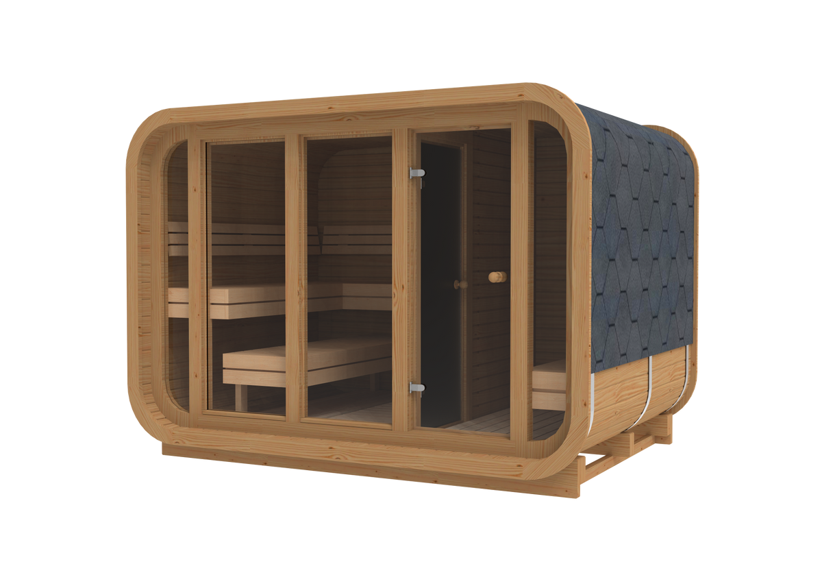 RecoSauna Comfort Square Sauna 3.0 x 2.3 m - Thermowood