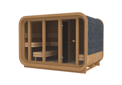 RecoSauna Comfort Square Sauna 3.0 x 2.3 m - Thermowood